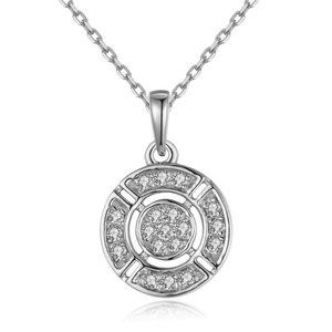 Real Diamond Little Round Pendant White Gold